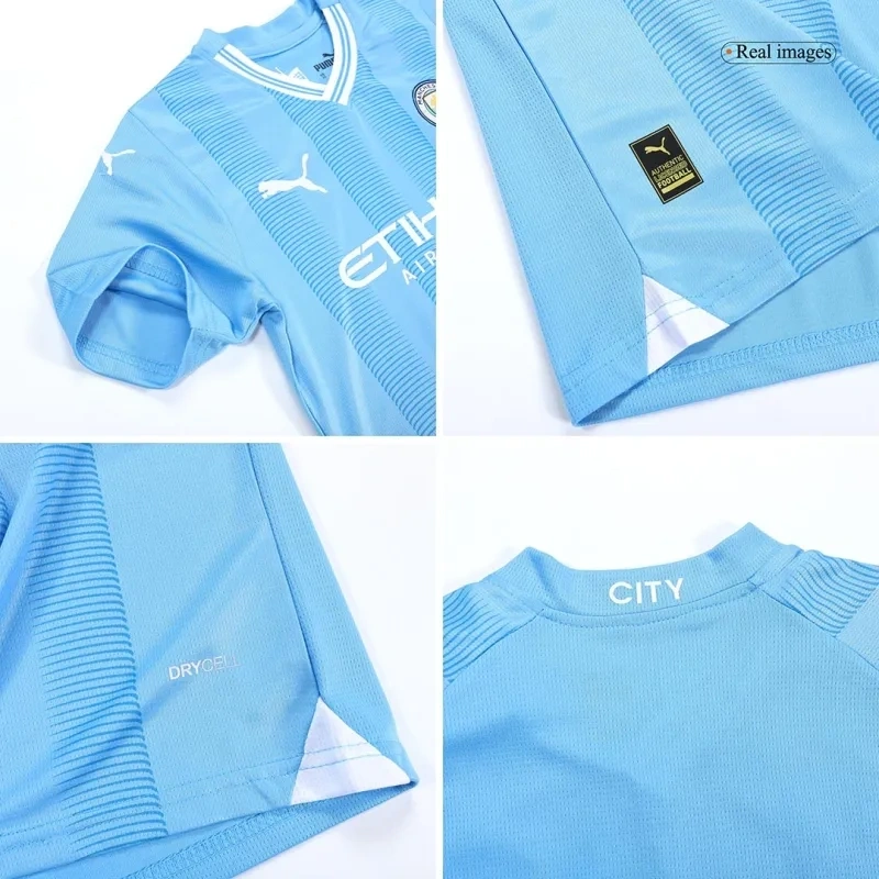 2023/24 Kids Manchester City Home Jersey Kit