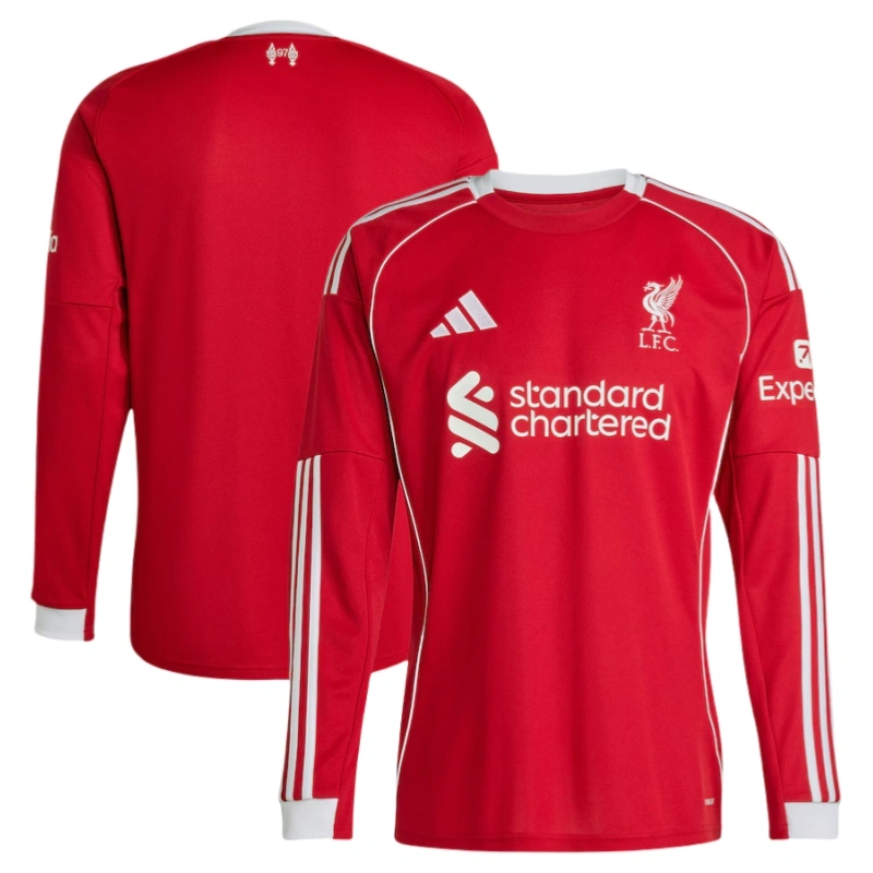 Liverpool Home Long Sleeve football jersey 25-26 Fan version