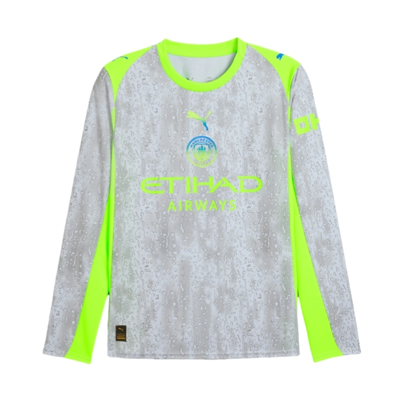 Manchester City Third Away Long Sleeve Football Shirt 2025-26 Player Version