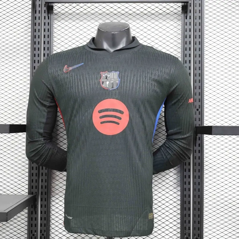24-25 Barcelona Away Long Sleeve Kit Player Version Shirt Soccer Jersey