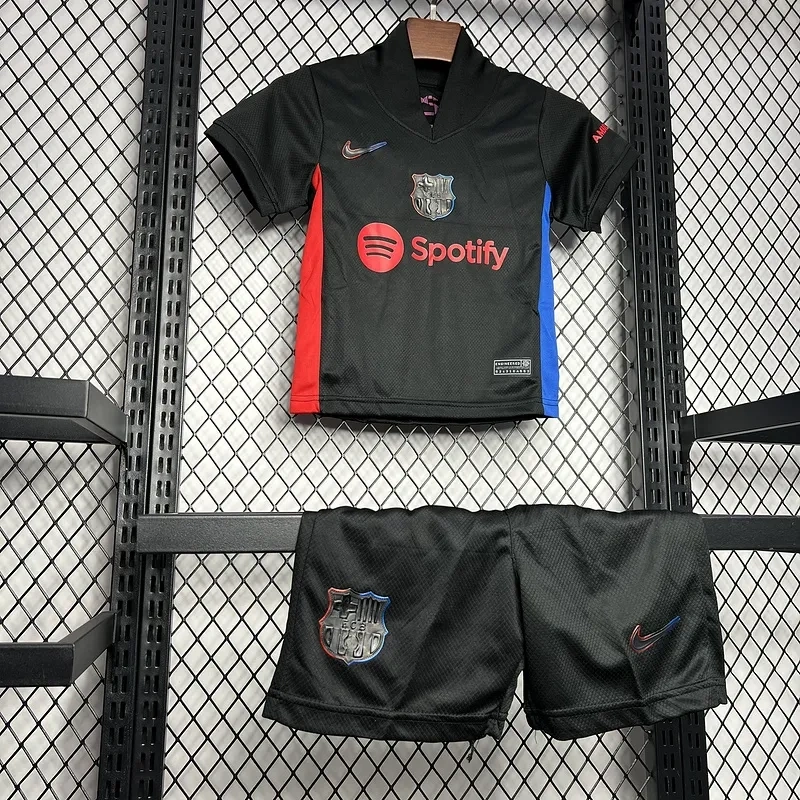 24-25 Barcelona Away Soccer Kids Jersey+Shorts