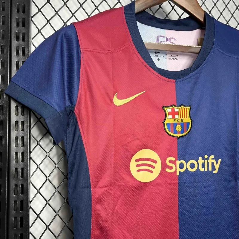 24-25 Barcelona Home Kids Kit Soccer Jersey+Shorts