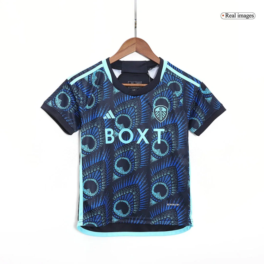 Kids Leeds United Away Kit Jersey+Shorts 2023-24