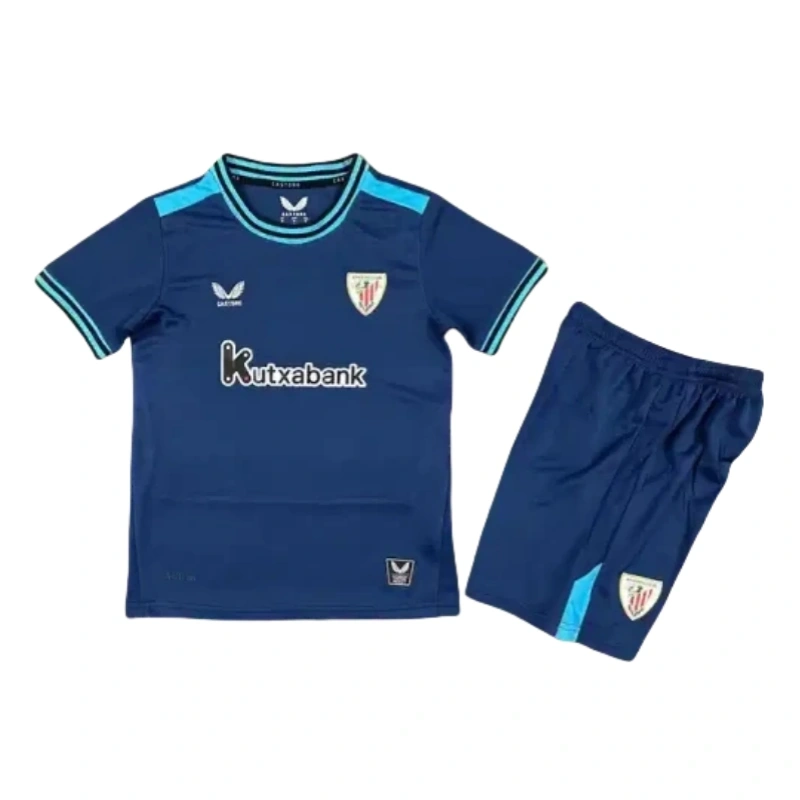 Athletic Bilbao Away Kids Kit Soccer Jersey 2025-26