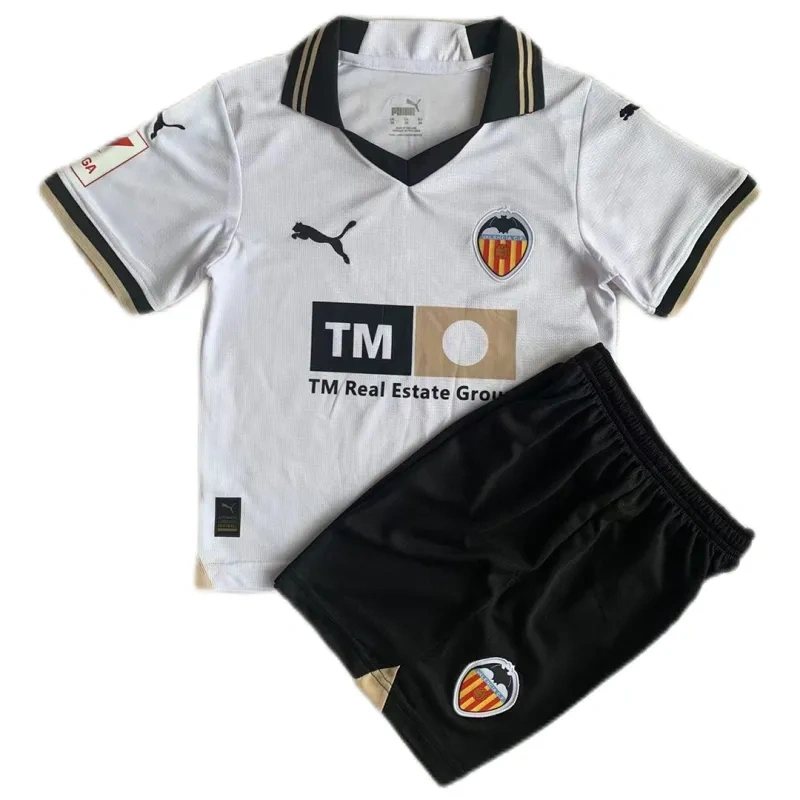 Kids Valencia 2023/24 Home Kit Jersey+Shorts