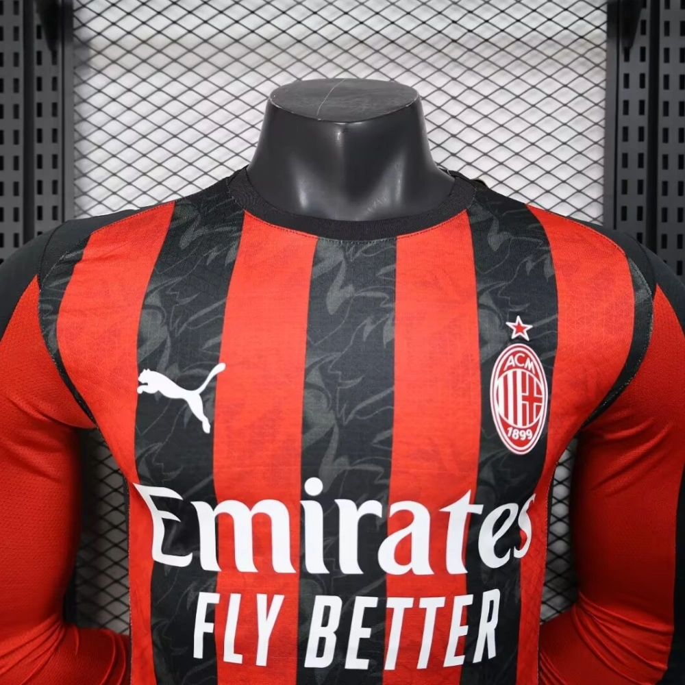 AC Milan 25-26 home long sleeved football shirt -Player version