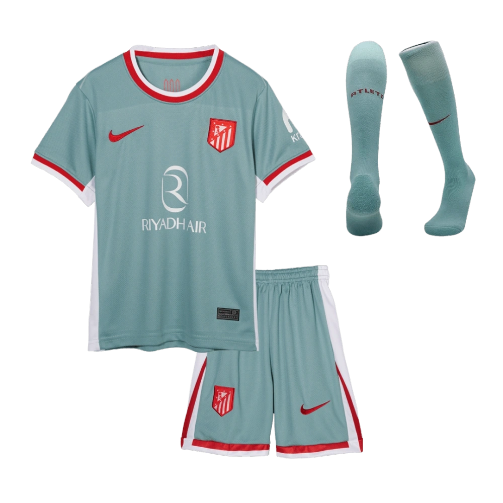 Kids Atletico Madrid Custom Away Full Soccer Kits 2024-25