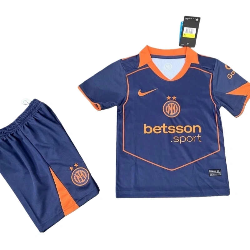 2025-26 Inter Milan Third Away Kids Soccer Jersey Kit (Jerseys+Shorts) Fan Version