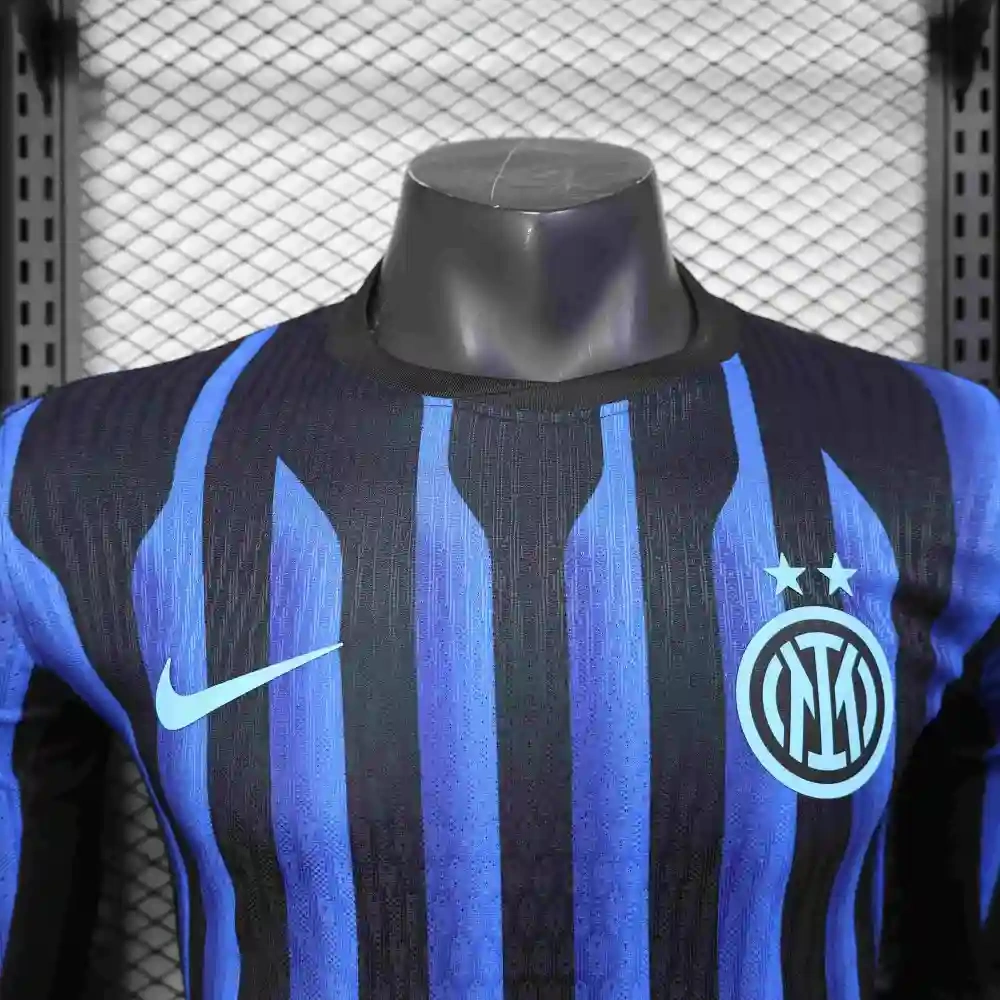 Inter Milan Home Shirt SOccer Jersey Long Sleeve Player Version 25-26