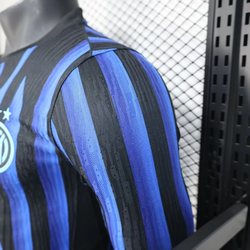 Inter Milan Home Shirt SOccer Jersey Long Sleeve Player Version 25-26