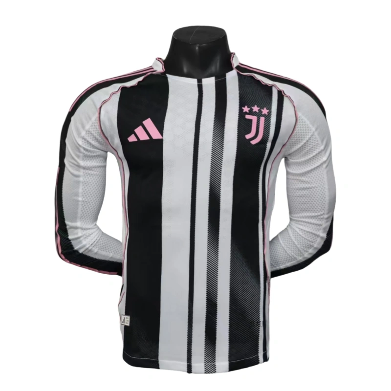 Juventus Long Sleeve Jersey Home Football Shirt 2025-26-Player version