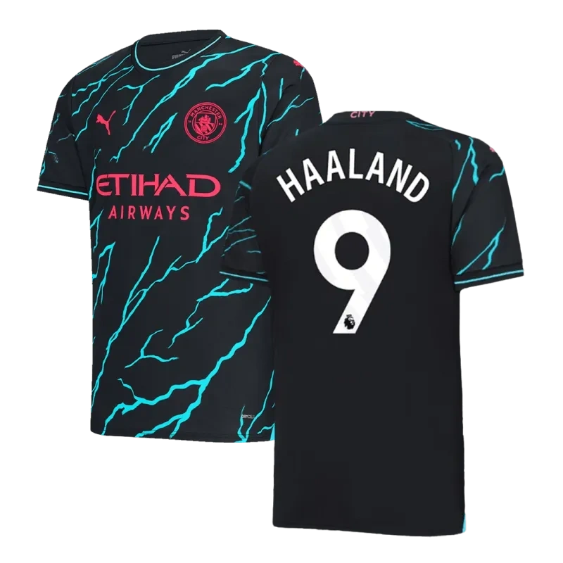 2023/24 HAALAND #9 DE BRUYNE #17 J.ALVAREZ #19 FODEN #47 Manchester City Third Away Jersey