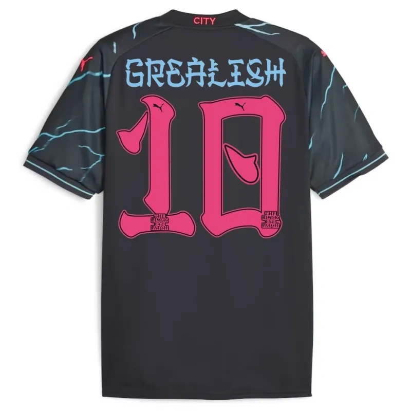 2023/24 Manchester City HAALAND #9 GREALISH #10 DE BRUYNE #17 J.ALVAREZ #19 FODEN #47 Japanese Tour Printing Third Jersey