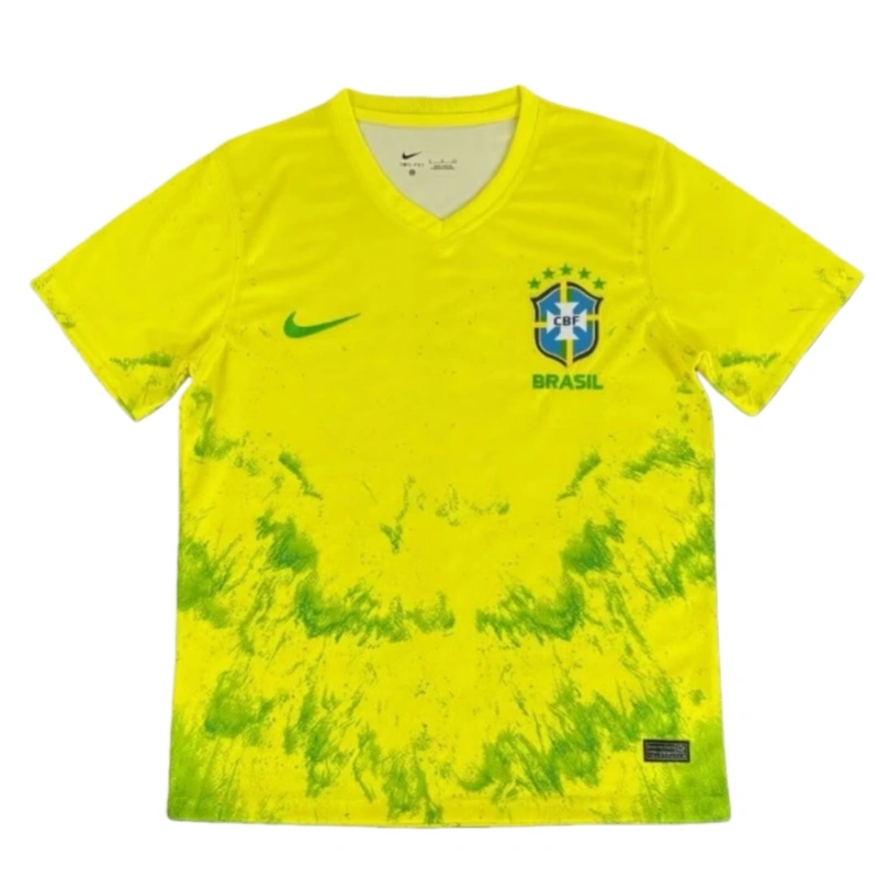 2025-26 Brazil Yellow Special Edition Soccer jersey Fan version