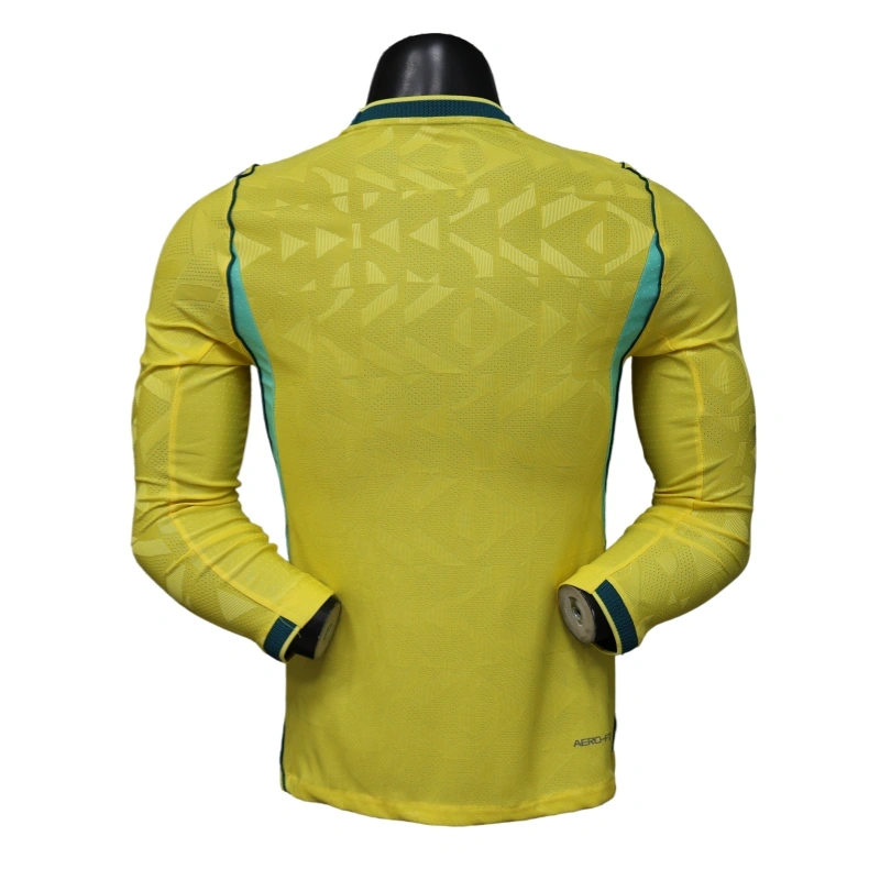 Brazil 2026 World Cup Home Long Sleeve Kit & Jersey Player Version