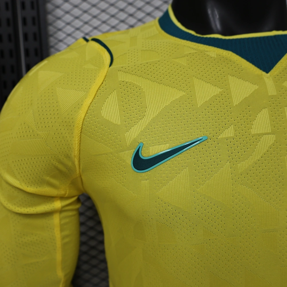 Brazil 2026 World Cup Home Long Sleeve Kit & Jersey Player Version