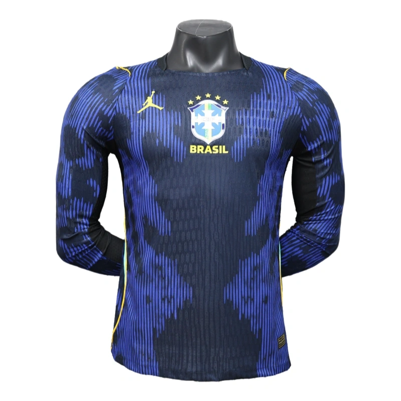 Brazil World Cup 2026 Away Long Sleeve Kit & Jersey Player Version