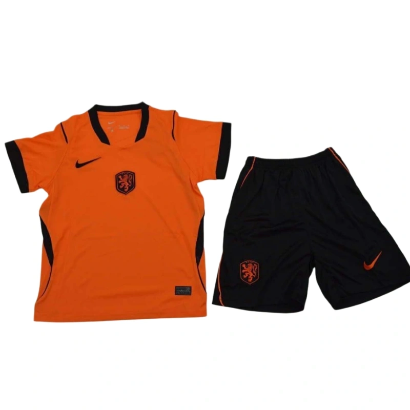 Netherlands World Cup 2026 Home Kids Short Sleeve Kit & Jersey + Shorts Fan Version