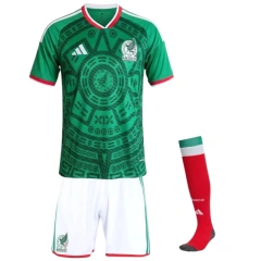 2026 World Cup Mexico Home Kids Full Kit Football jersey Fan edition