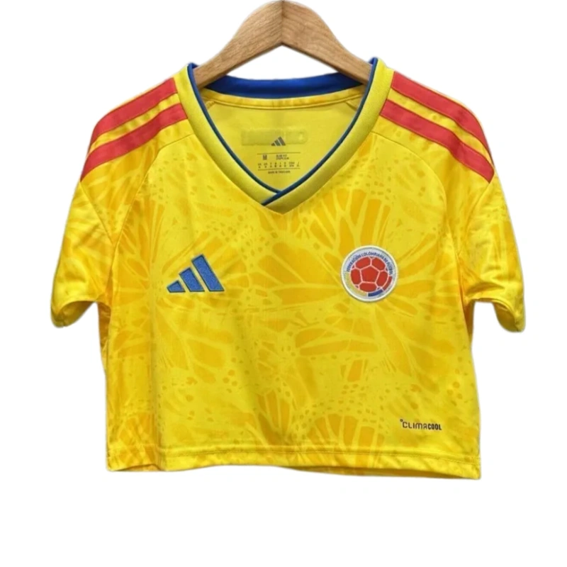 Colombia World Cup 2026 Home Women's Crop Top Fan Version