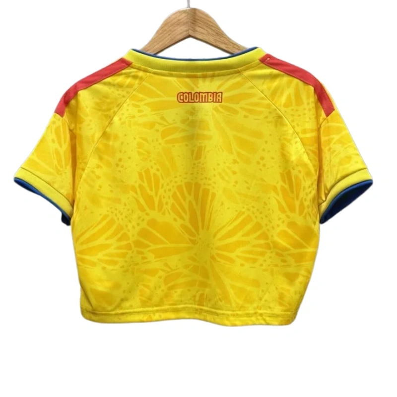 Colombia World Cup 2026 Home Women's Crop Top Fan Version