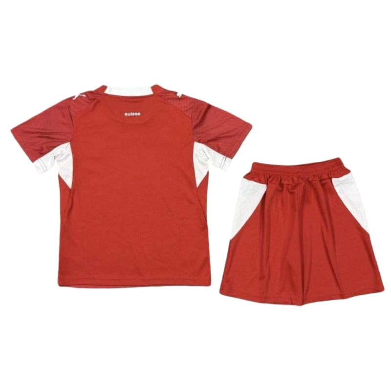Switzerland World Cup 2026 Home Kids Short Sleeve Kit & Jersey + Shorts Fan Version