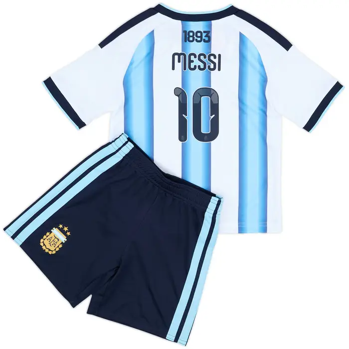 2026 Argentina World Cup Home Full Kids Kit Messi #10