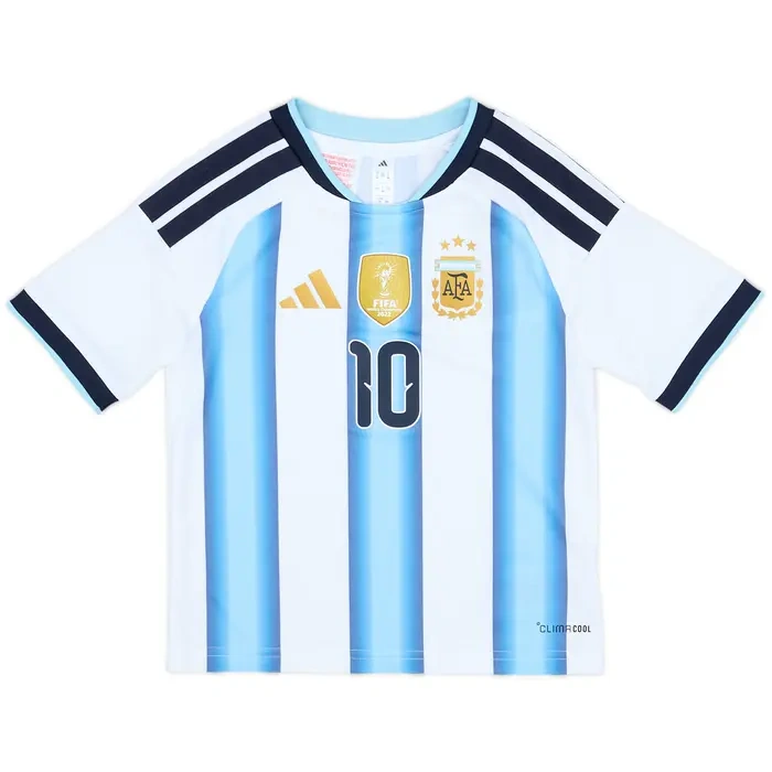 2026 Argentina World Cup Home Full Kids Kit Messi #10