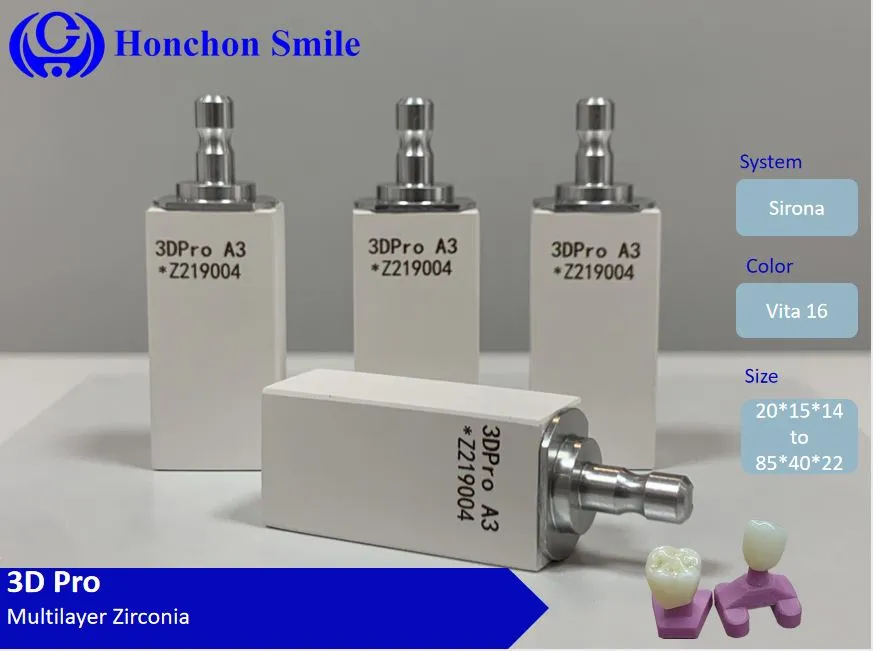 3D pro multilayer zirconia blocks for sirona
