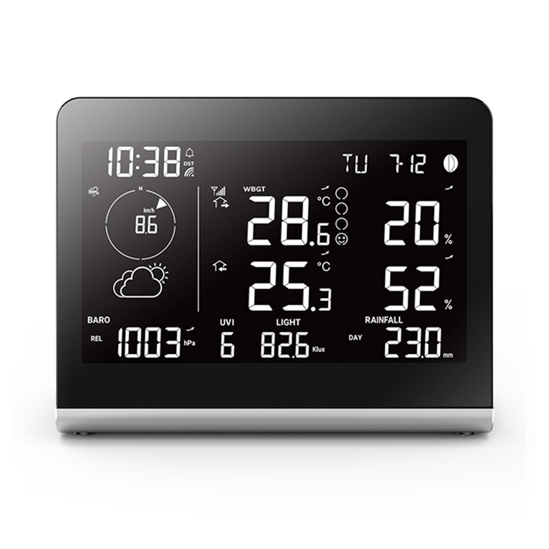 RC Color change WBGT weather station with 8-in-1 weather sensor