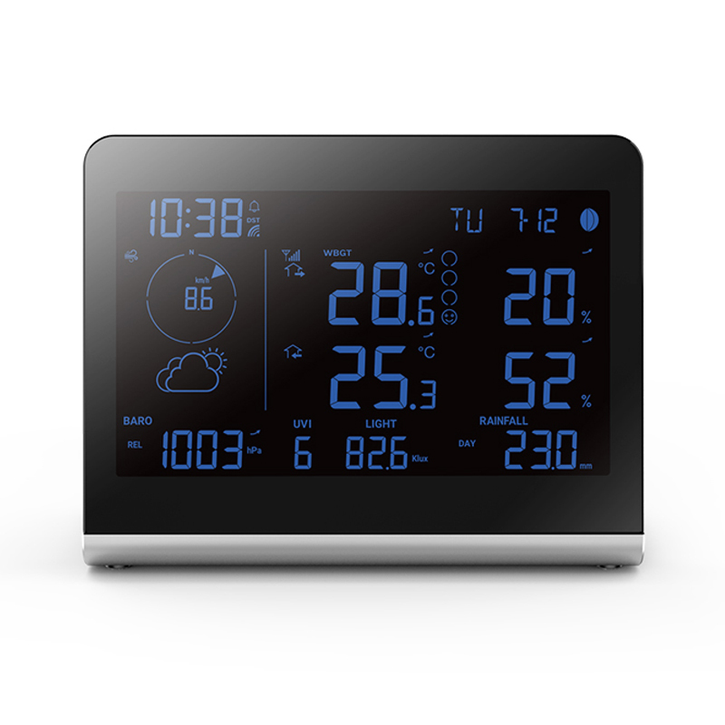RC Color change WBGT weather station with 8-in-1 weather sensor