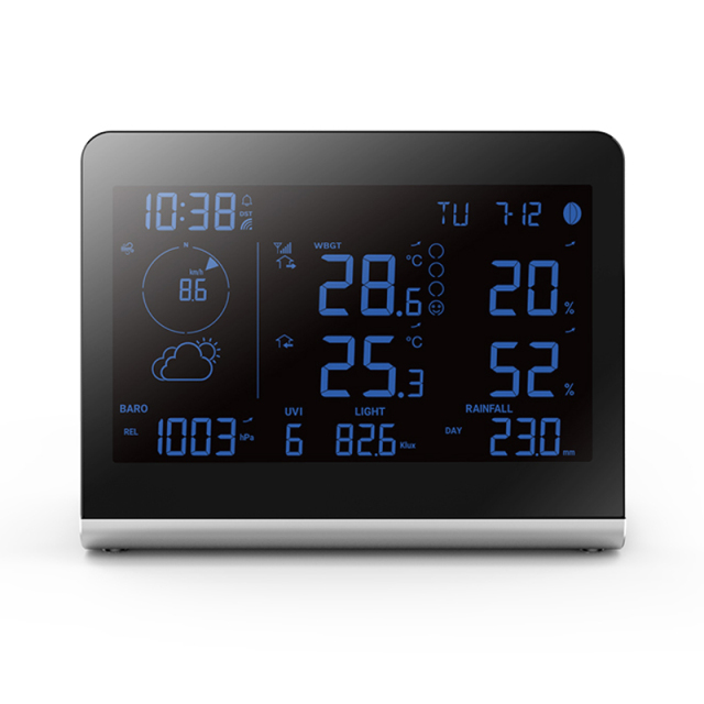 RC Color change WBGT weather station with 8-in-1 weather sensor