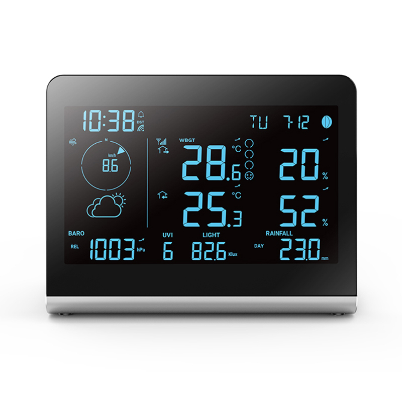 RC Color change WBGT weather station with 8-in-1 weather sensor
