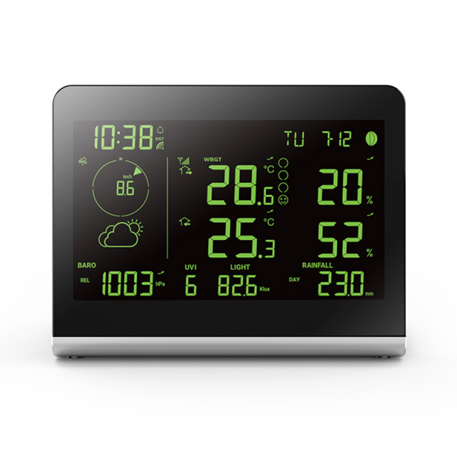 RC Color change WBGT weather station with 8-in-1 weather sensor