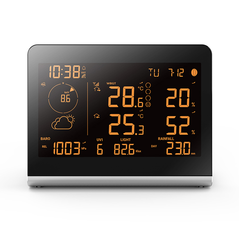 RC Color change WBGT weather station with 8-in-1 weather sensor