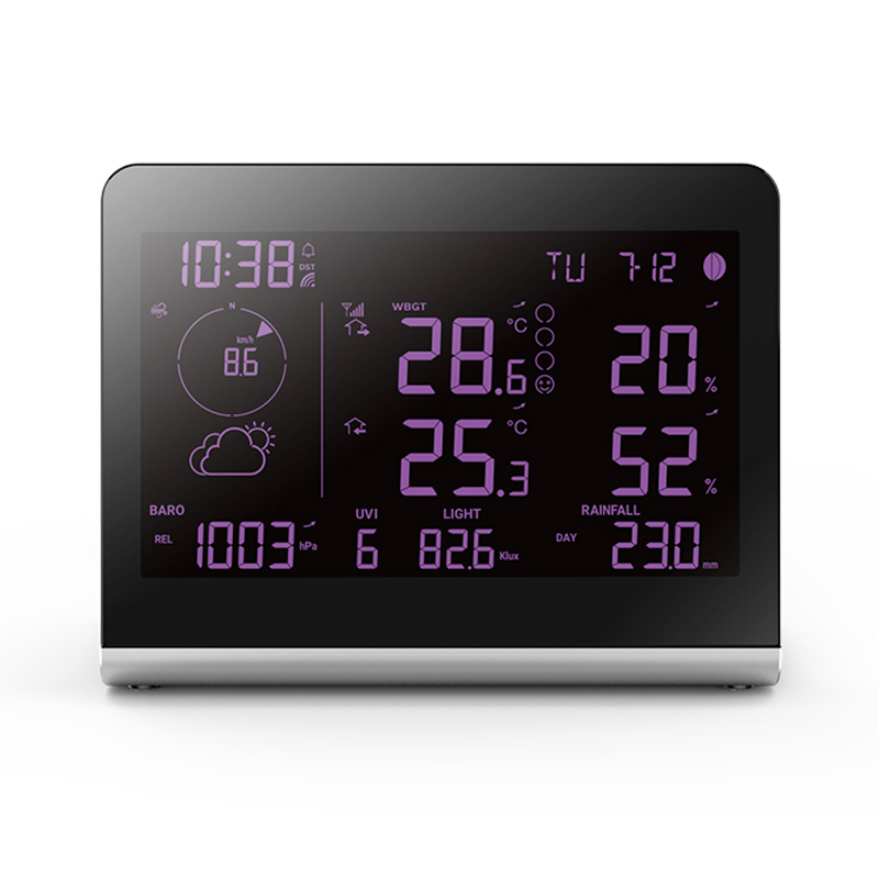 RC Color change WBGT weather station with 8-in-1 weather sensor