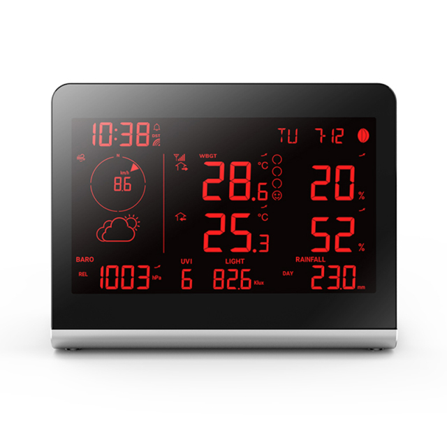 RC Color change WBGT weather station with 8-in-1 weather sensor
