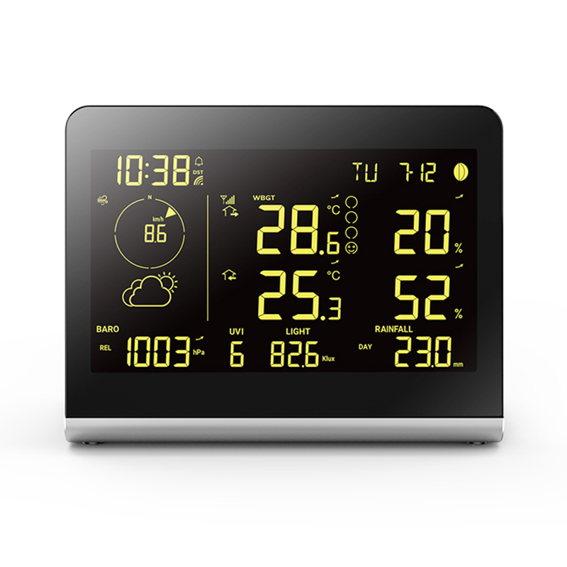 RC Color change WBGT weather station with 8-in-1 weather sensor