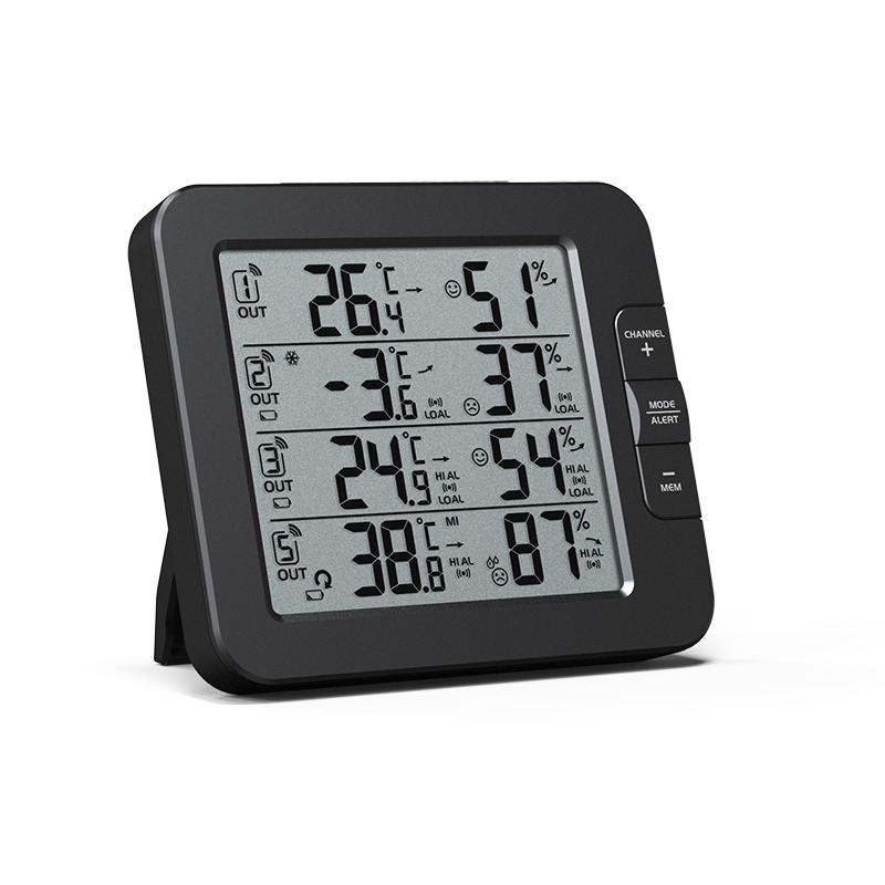 4-Row Display thermo-hygro station