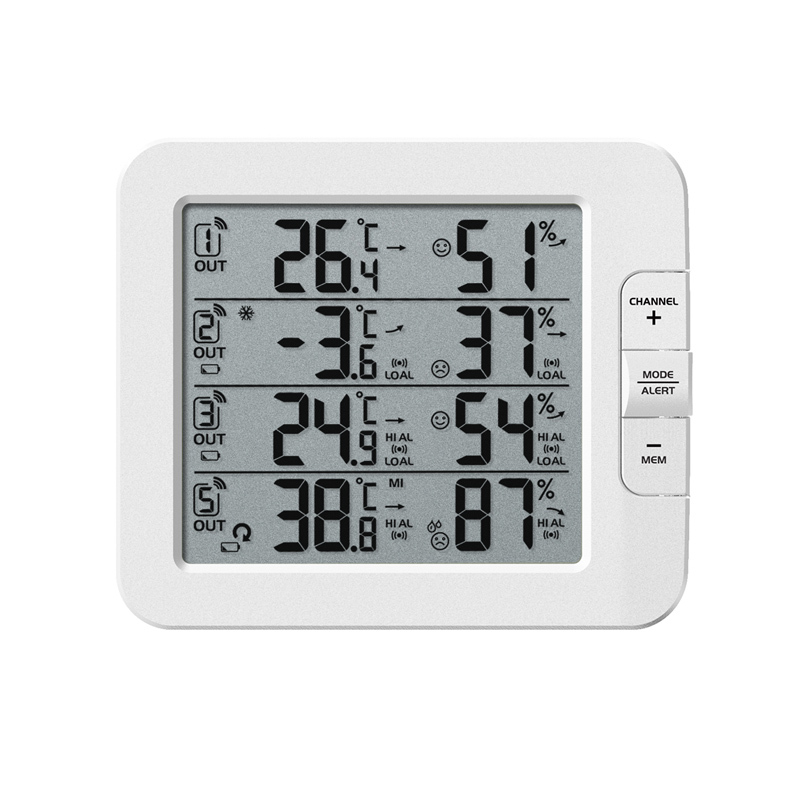 4-Row Display thermo-hygro station