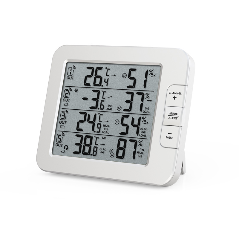 4-Row Display thermo-hygro station