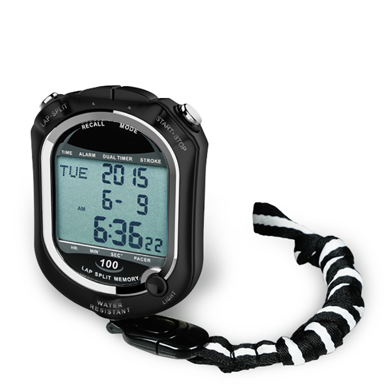 Professional triple line display stopwatch