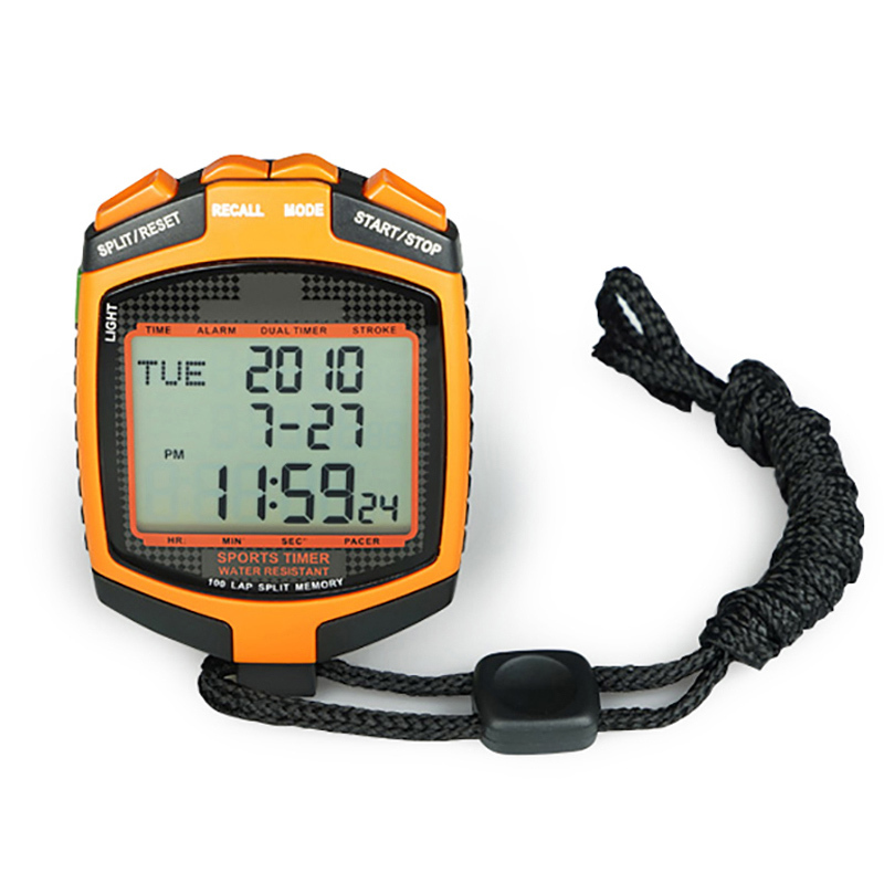Professional triple line display stopwatch