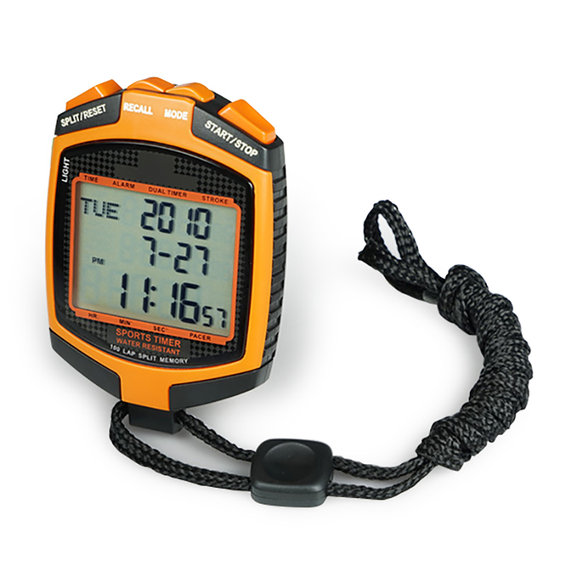 Professional triple line display stopwatch