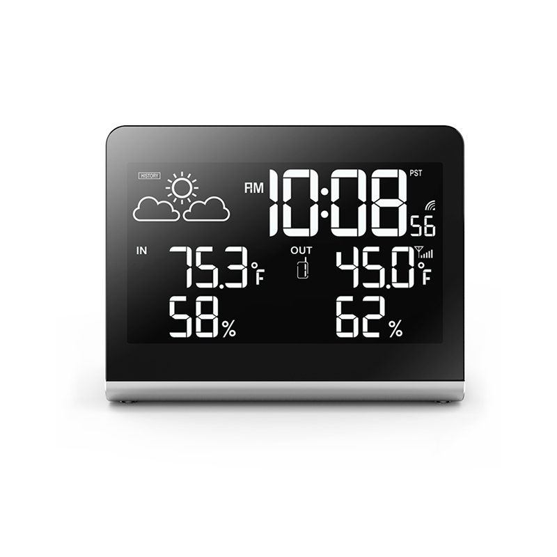 RC weather forecast station with color change display