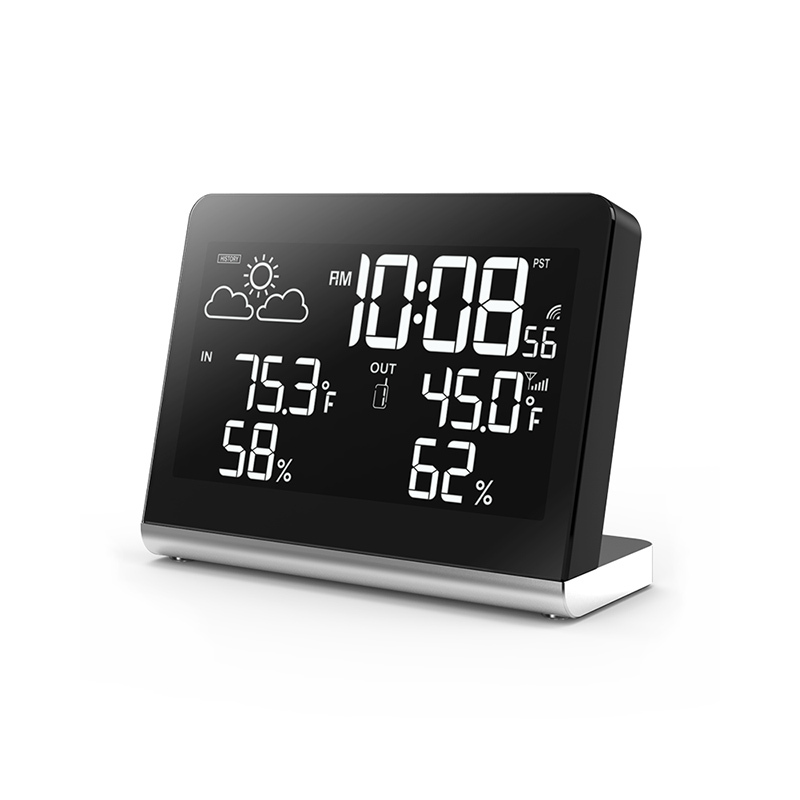 RC weather forecast station with color change display