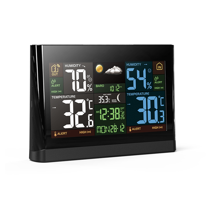 Wireless weather station with color display