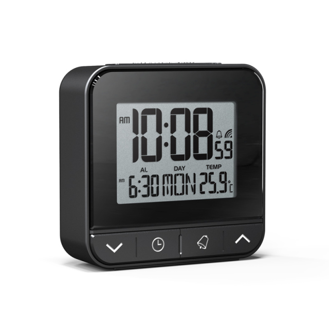 Tiny RC travel alarm clock