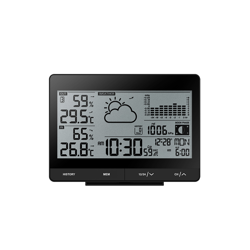 RC Weather Station with weather forecast and bar chart