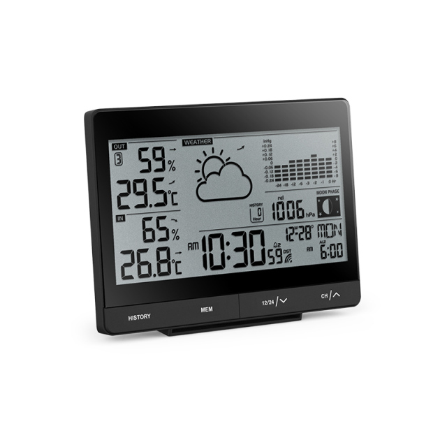 RC Weather Station with weather forecast and bar chart